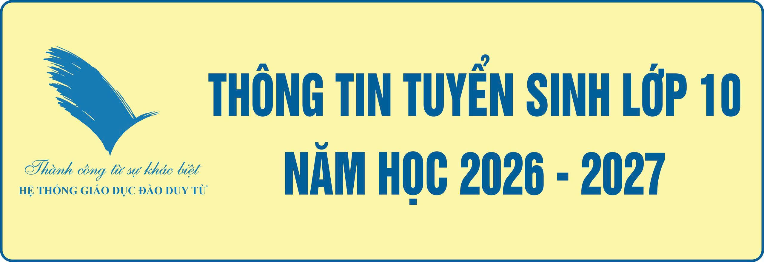 Tuyển sinh trường THPT Đào Duy Từ